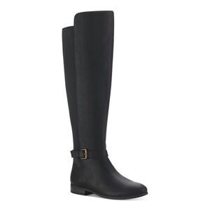 STYLE & COMPANY Womens Black Buckled Strap Kimmball Block Heel Riding Boot 5 M